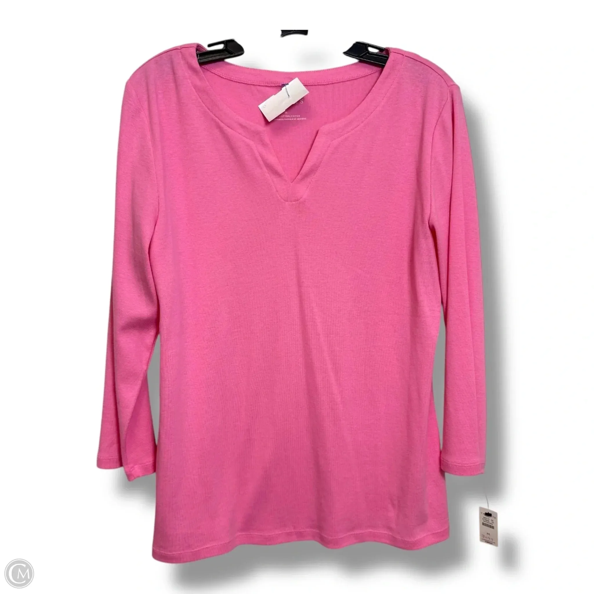 Top Long Sleeve By Talbots In Pink, Size: M