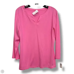 Top Long Sleeve By Talbots In Pink, Size: M