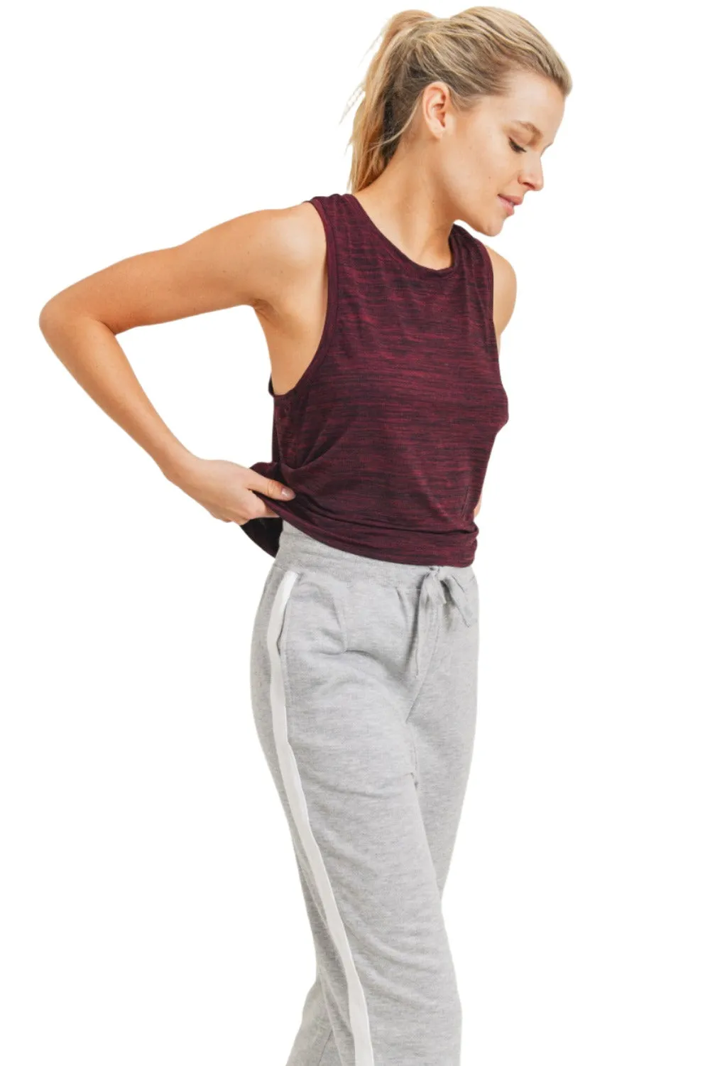 Two-Tone Essential Racerback Tank Top (AT3089)
