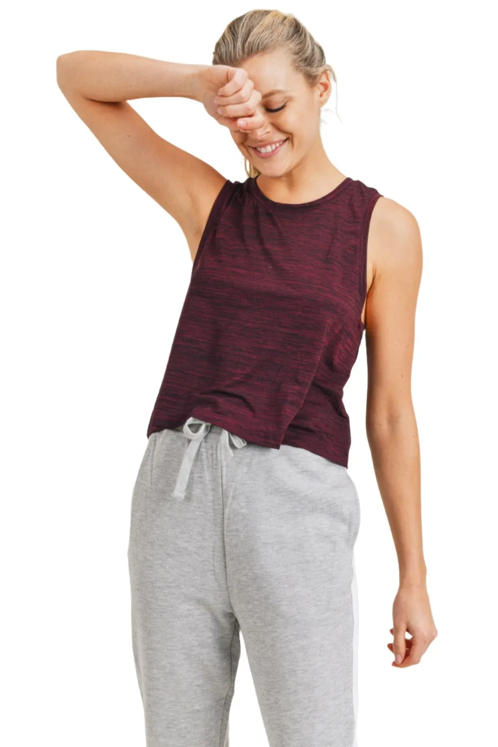 Two-Tone Essential Racerback Tank Top (AT3089)