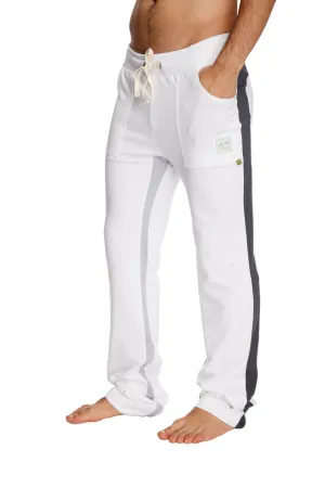 Ultra Flex Yoga Track & Yoga Sweat Pant (WHITE w/Charcoal & Grey)
