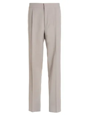 Z Zegna High Waist Straight Leg Trousers
